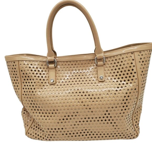 MY Flat in London Brighton Leather Perforated Shoulder Bag Handbag Purse Large - Picture 5 of 9